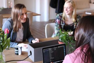 Young professional women in a meeting